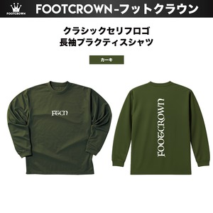 長袖プラクティスシャツ クラシックセリフロゴ 140〜5Lサイズ ポリエステル シンプルカラー
