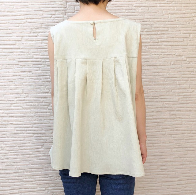 バックタックパネルノースリーブ｜画像5