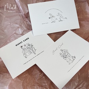 ゲストカード 選べるイラスト ハガキサイズ 枚 Mayc Wedding
