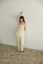 DU250503 linen like layered bare tunic【残り3点】