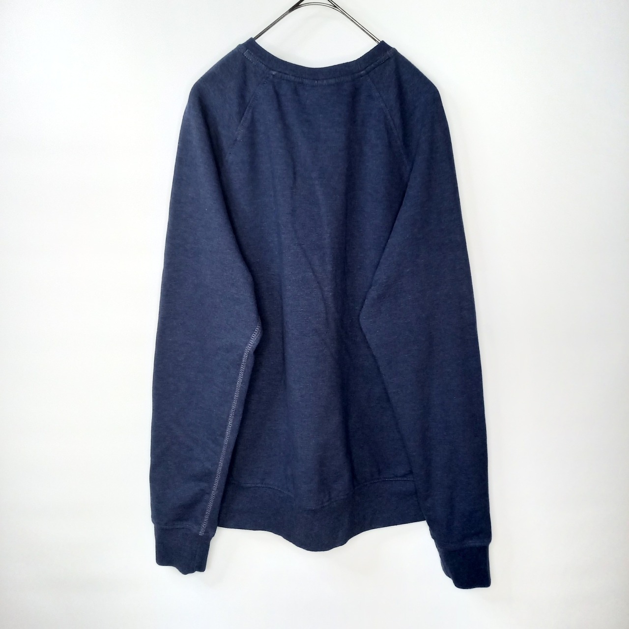 パタゴニア　スウェット　トレーナー　刺繍ロゴ　無地　裏起毛　薄手　ネイビー　M