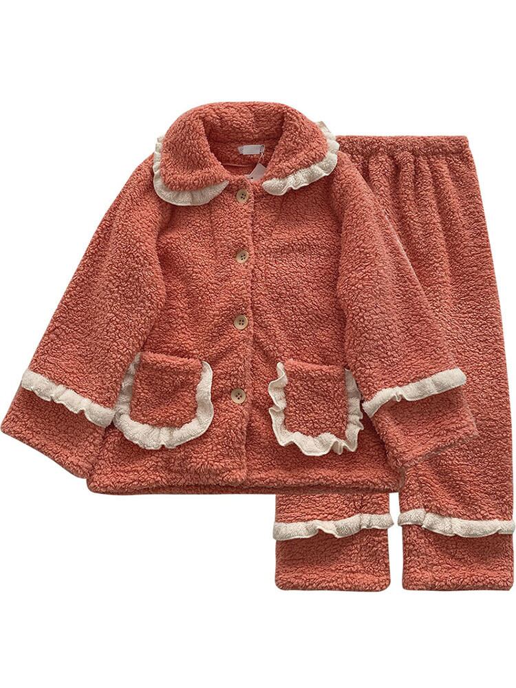 キレイめもカジュアルもOK INSスタイル ルームウェア 2点セット カジュアルパンツ パジャマ