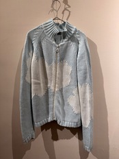 JOSEPH TRICOT Made in Italy Bi-Color Cotton Zip Up Knit