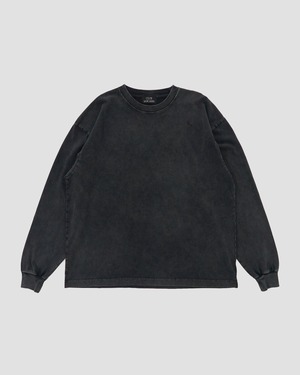 BRUSHED GARMENT DYED BOX L/S TEE BLACK
