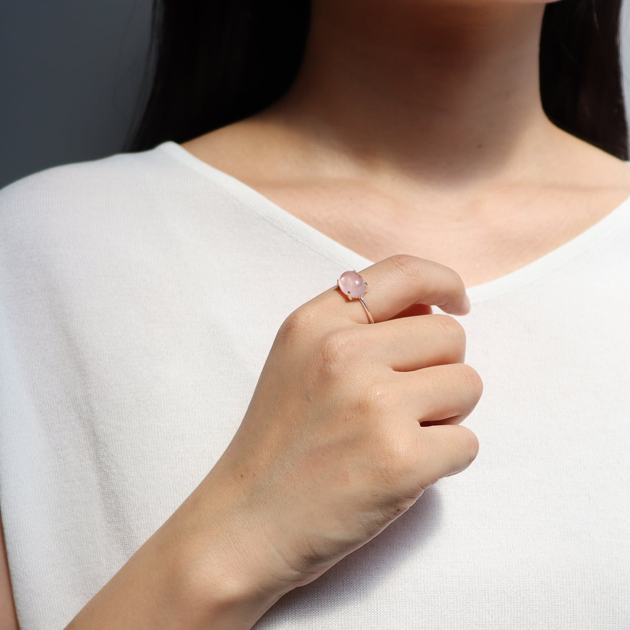 Rose quartz ring（ローズクォーツリング） | Mut. jewelry