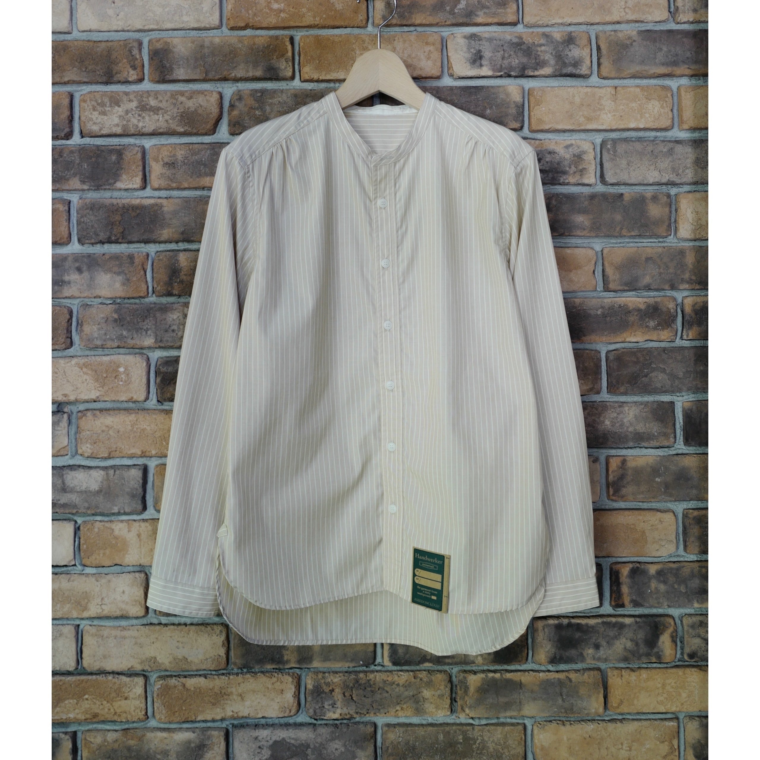 【Unisex】Handwerker │ collarless shirts (stripe)