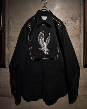 【Caka】"H BAR C" 70's Eagle Embroidery Design Loose Cavalry Shirt