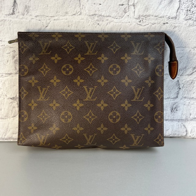 LOUIS VUITTON ルイヴィトン モノグラム M47542 ポッシュトワレ26   ポーチ ブラウン A-12034