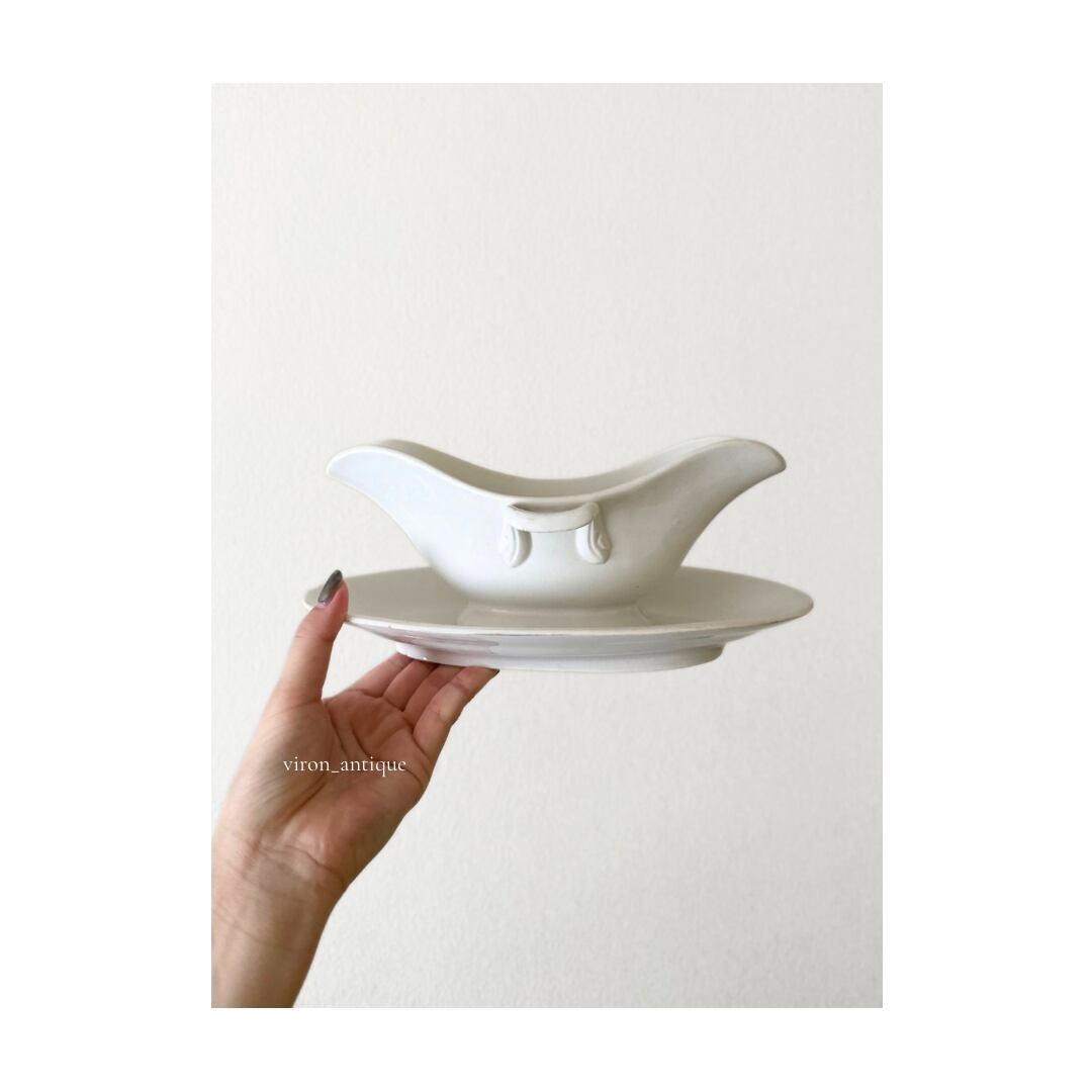 金継ぎ用 クレイユモントロー ソーシエール フランスアンティーク食器