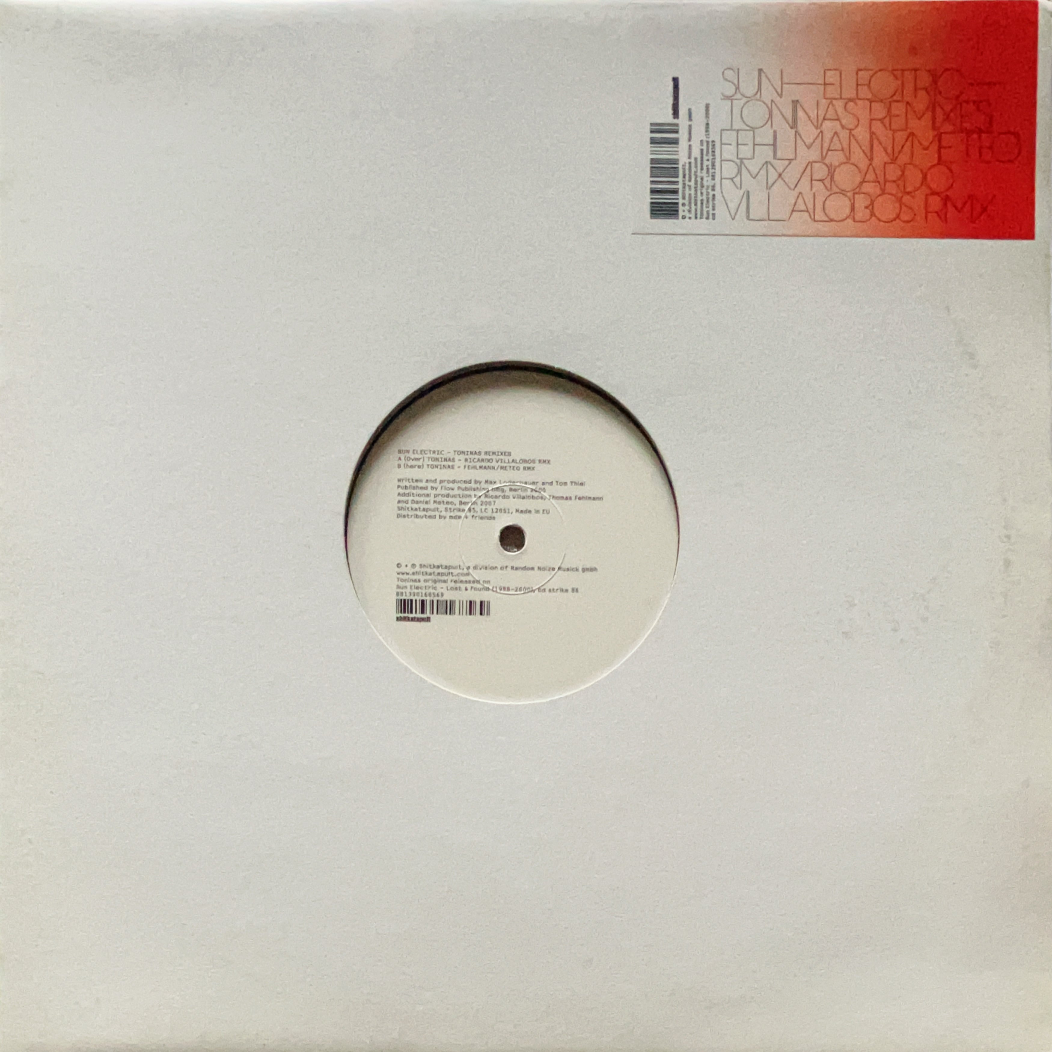 12”/ Ricardo Villalobos Remix】Sun Electric / Toninas (Remixes