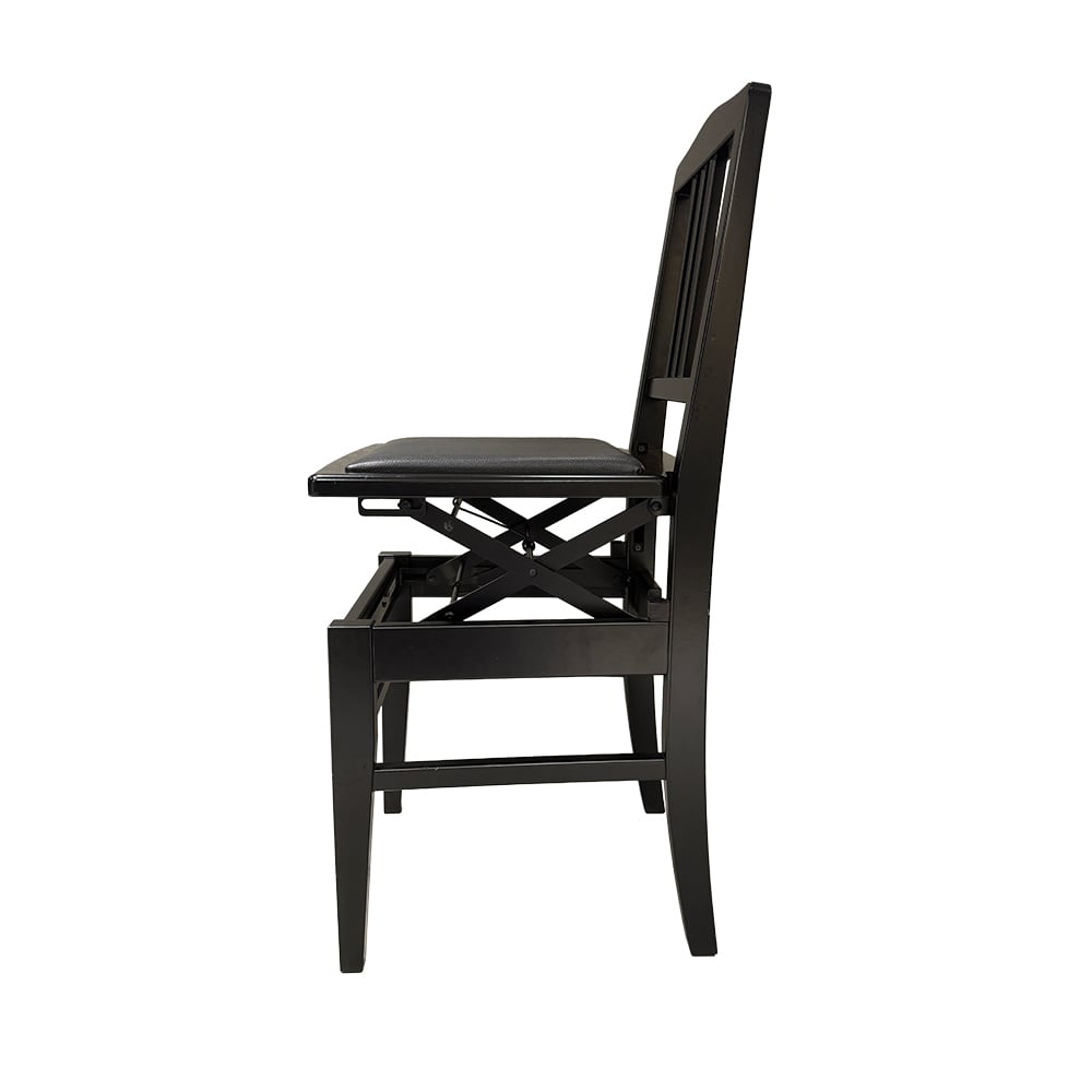 【中古品】ピアノ背付き椅子(座面:BLACK)(本体:艶なし)【DOLCE】