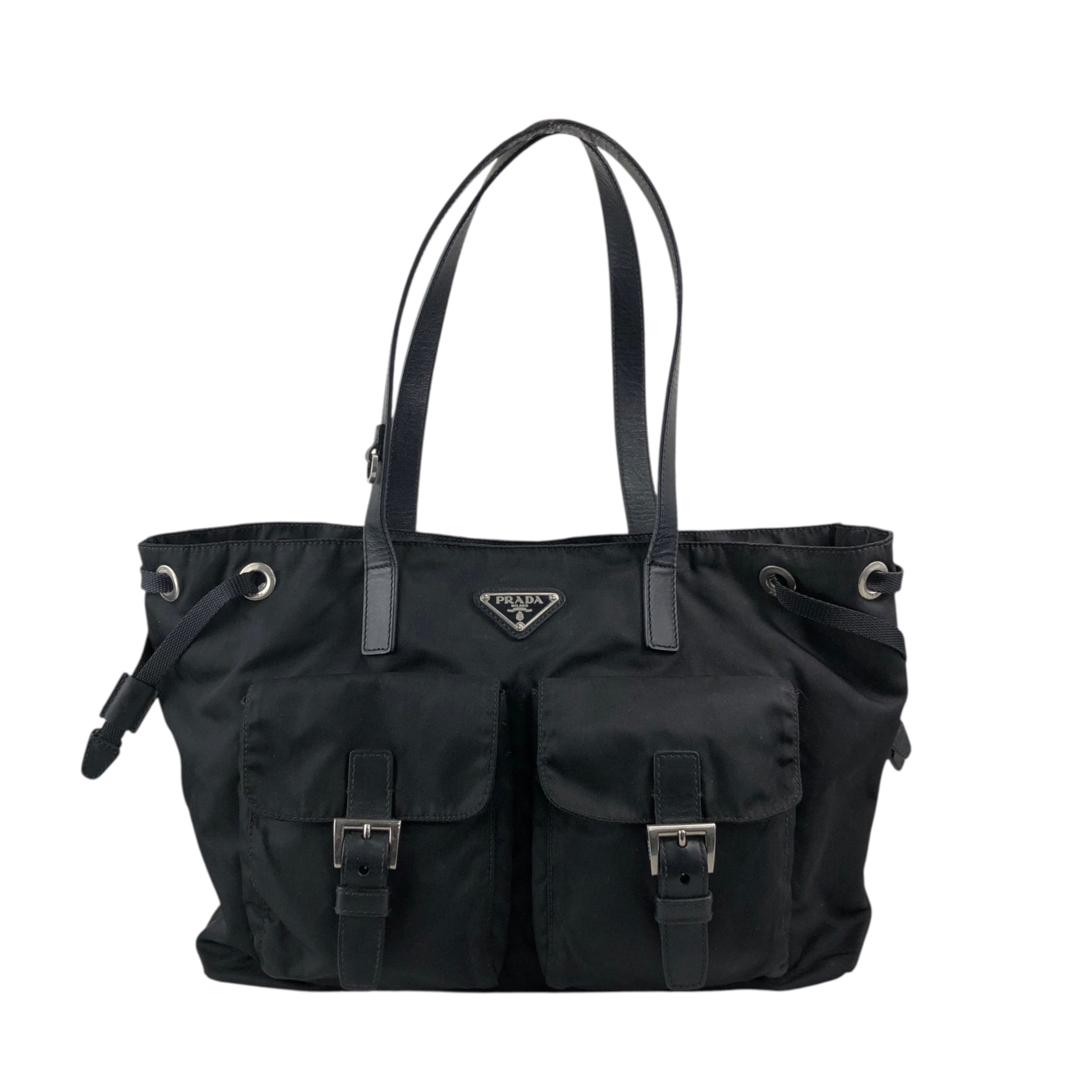 PRADA プラダ トートバッグ ブラック トライアングルロゴ ナイロン