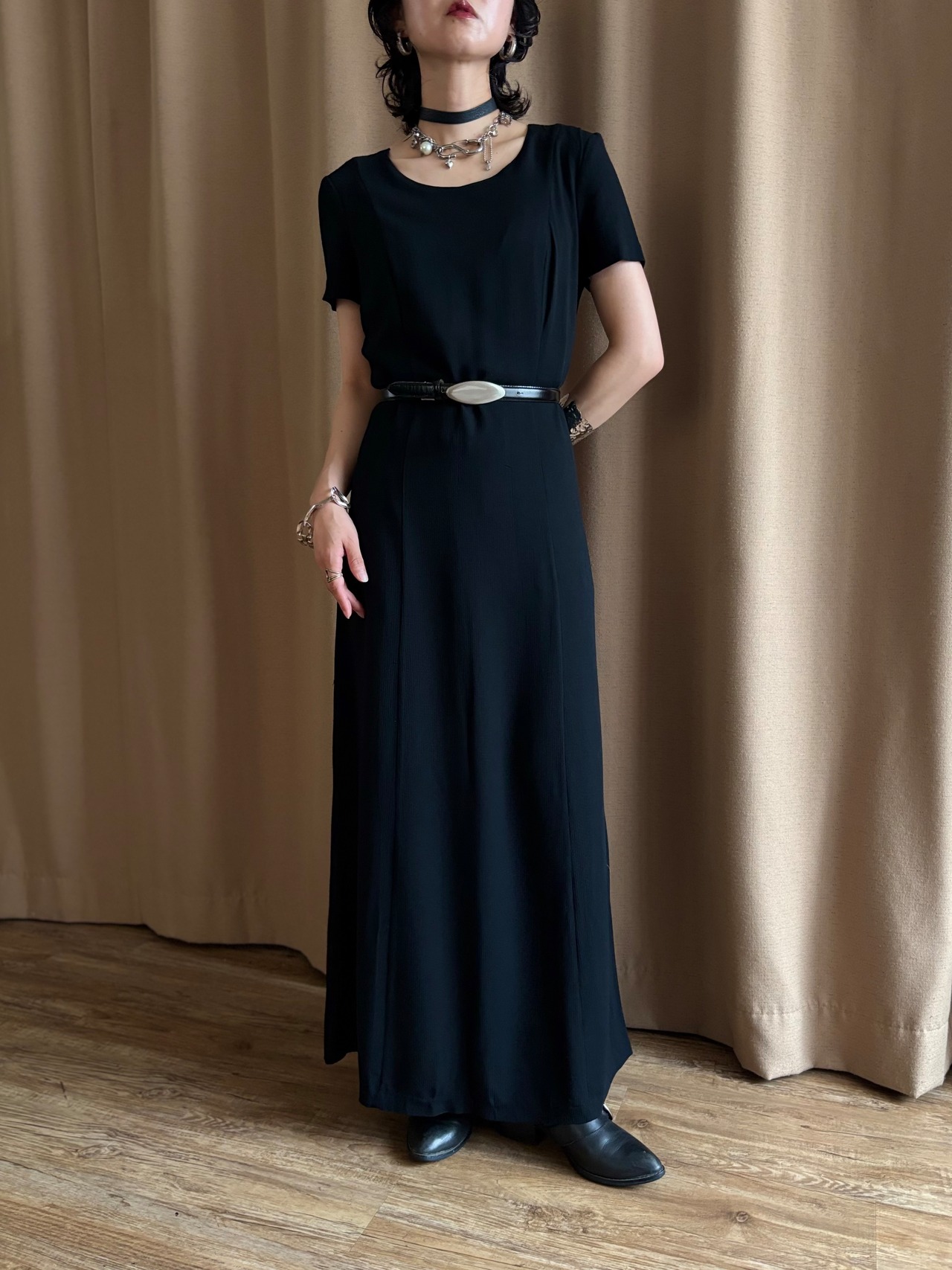 MADE IN ITALY black mode dress-5307-7