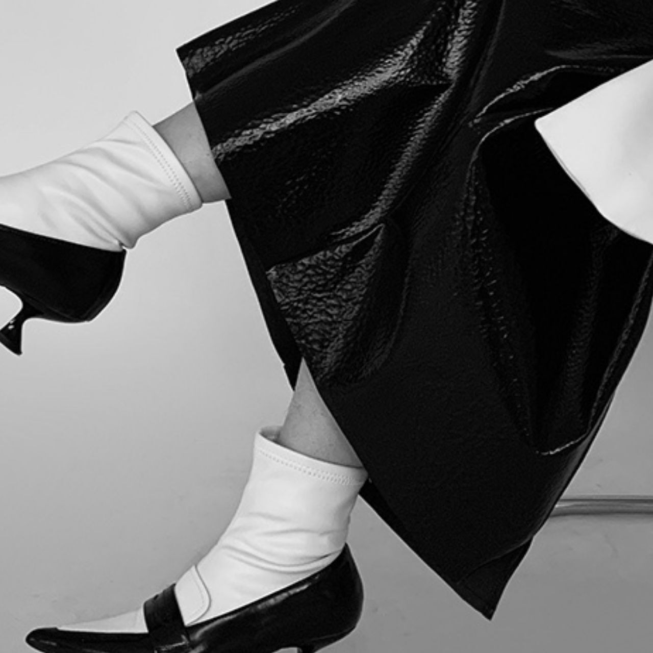 ワニ柄フェイクレザーロングスカート　LT0010033