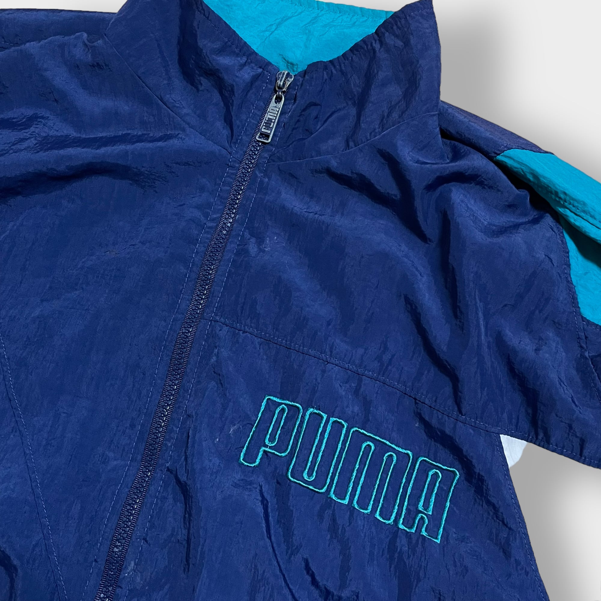 PUMA プーマ　ナイロンジャケット  クレイジーパターン　ジップアップ　90s