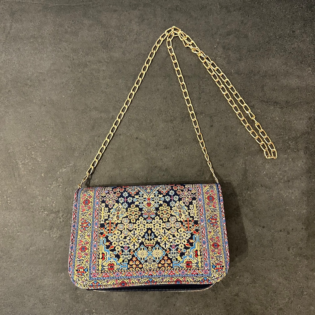 ラスト1点✨刺繍bag【ゴールドネイビー】 | トルコ刺繍bag-Favoryu-