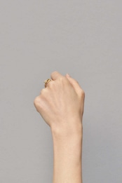 _Fot - round wire ring _ loop :gold|真鍮リング/18Kゴールドメッキ/ループデザイン/上下2WAY着用/日本製