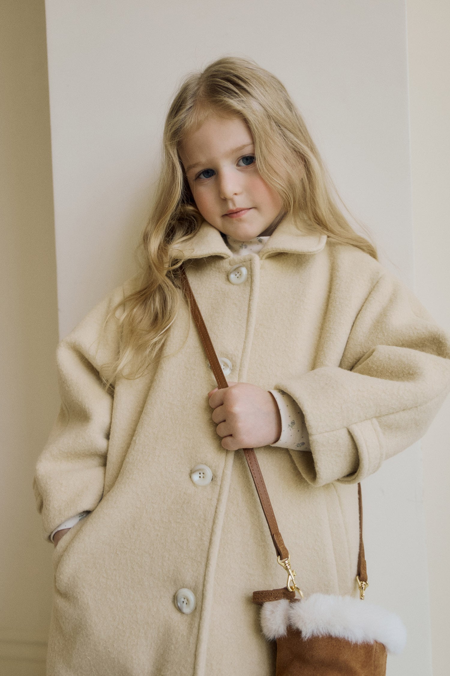 【予約】INNÉ|robin wool coat/ウール混 ロビンコート セミラウンドカラー