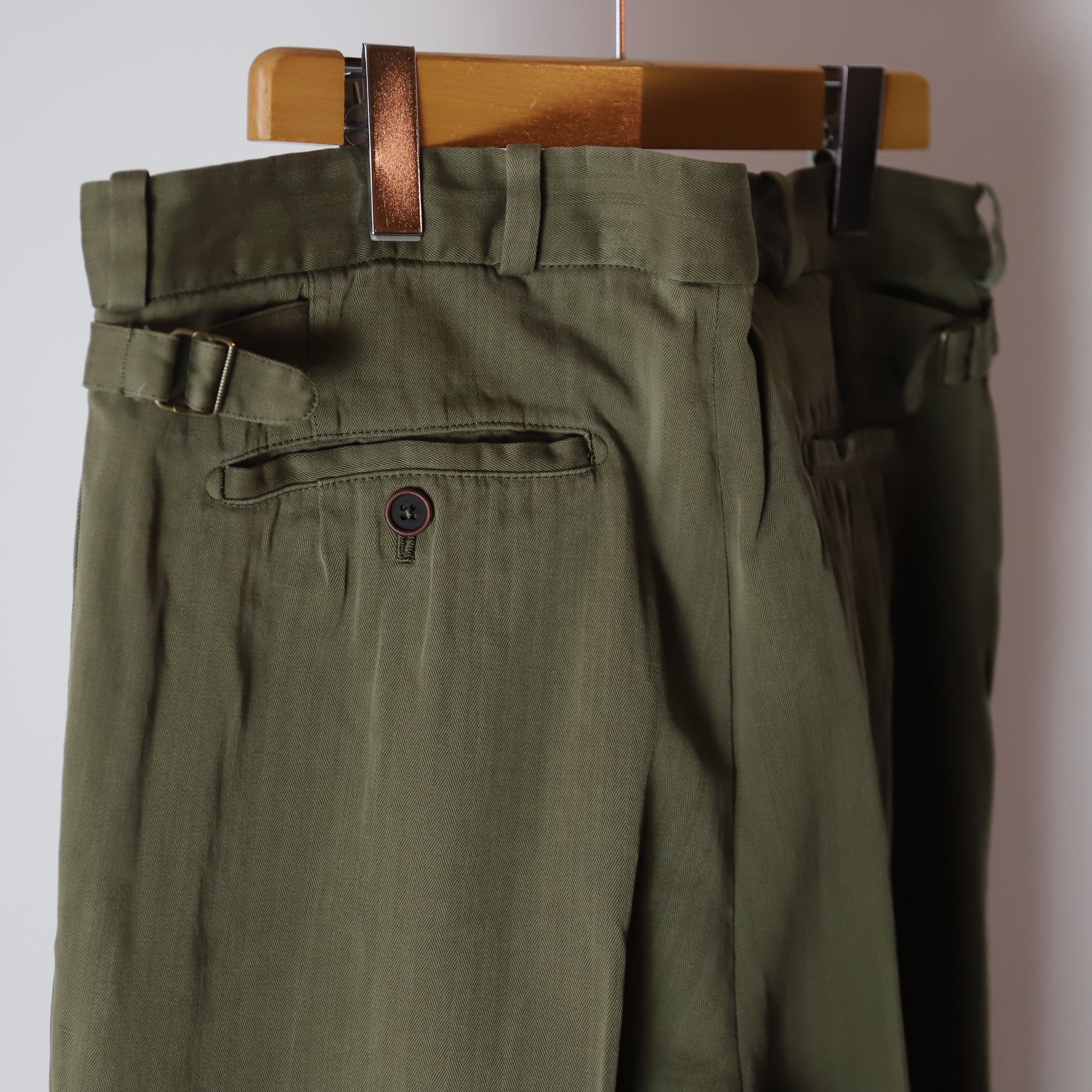 HAVERSACK / ウールリネングレンチェック クロップドワイドパンツ