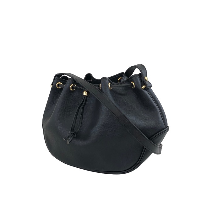 Christian Dior クリスチャン ディオール ハニカム柄 PVC レザー 巾着 ショルダーバッグ ブラック vintage ヴィンテージ オールド aswuth