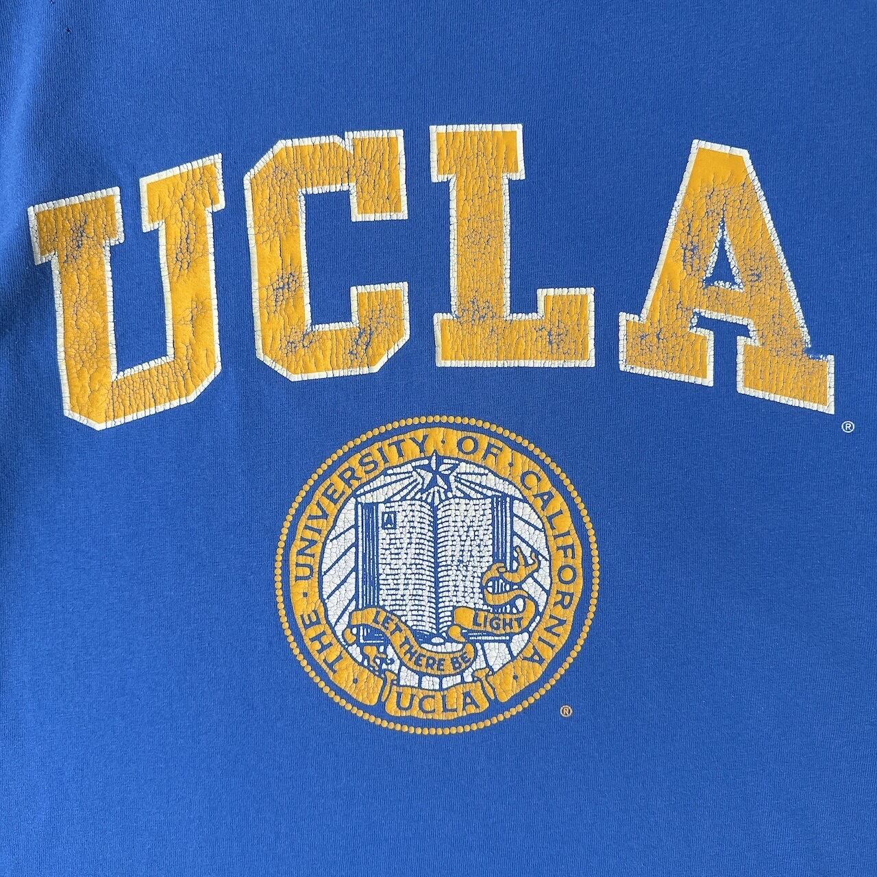 カレッジロゴ size：S UCLA プリント 良配色 半袖 Tシャツ 青