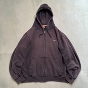00s NIKE　フェード　スウェット　フーディー　フルジップ　ナイキ　スウォッシュ　パーカー　ネイビー　XL 古着