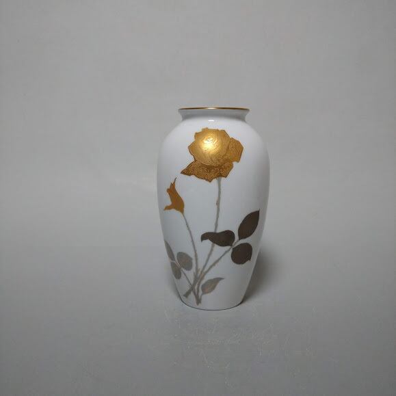 ⭐︎状態良好⭐︎ 大倉陶園 金蝕バラ 花瓶 23cm フラワーベース 116