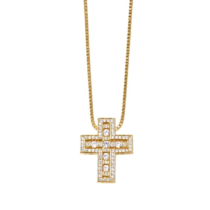 Luminous Frame Cross necklace(ゴールド)
