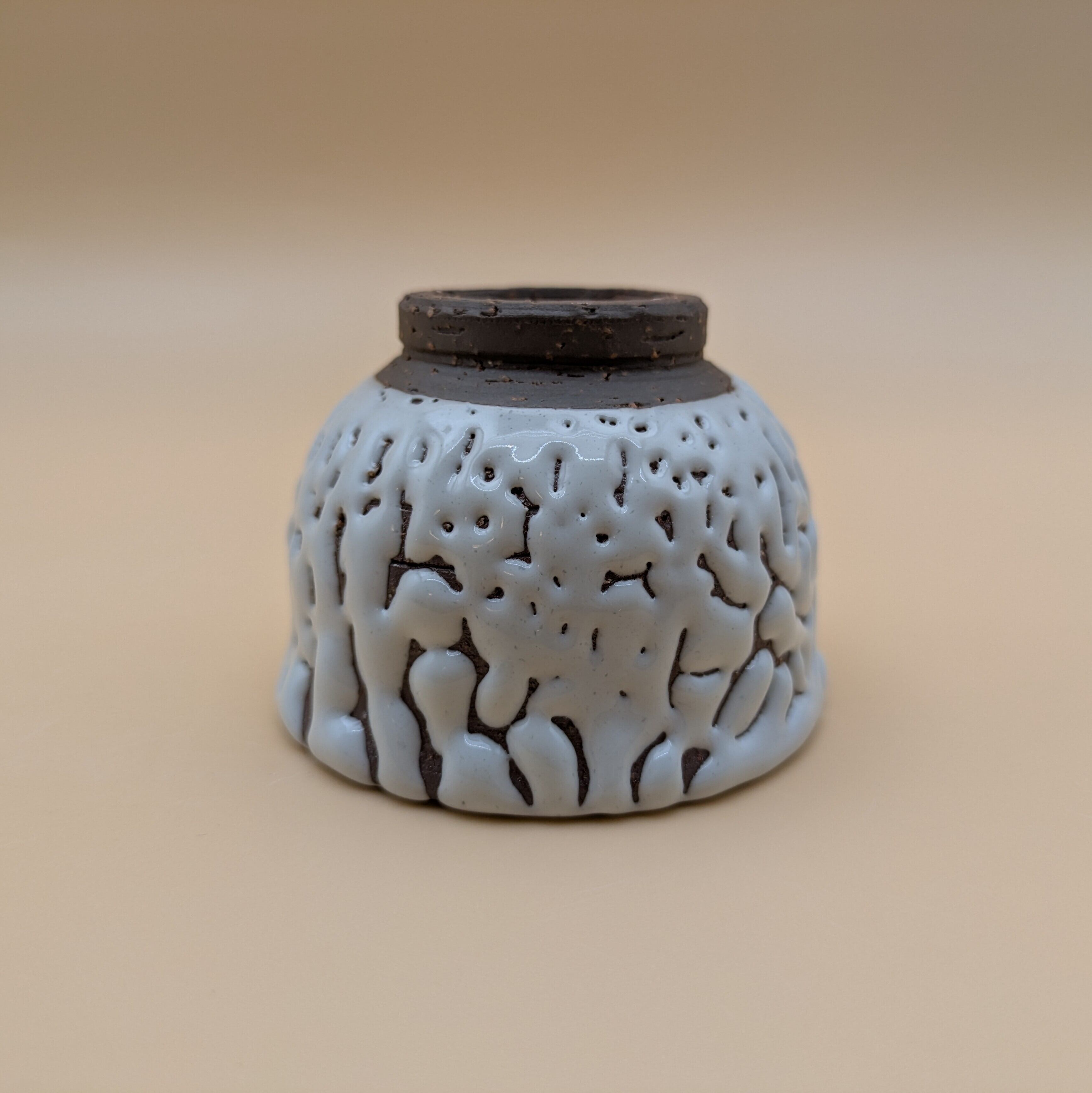 萩焼】 ぐい呑み 7.0cm （白釉 全面鬼萩） お猪口 酒器 盃 湯呑み