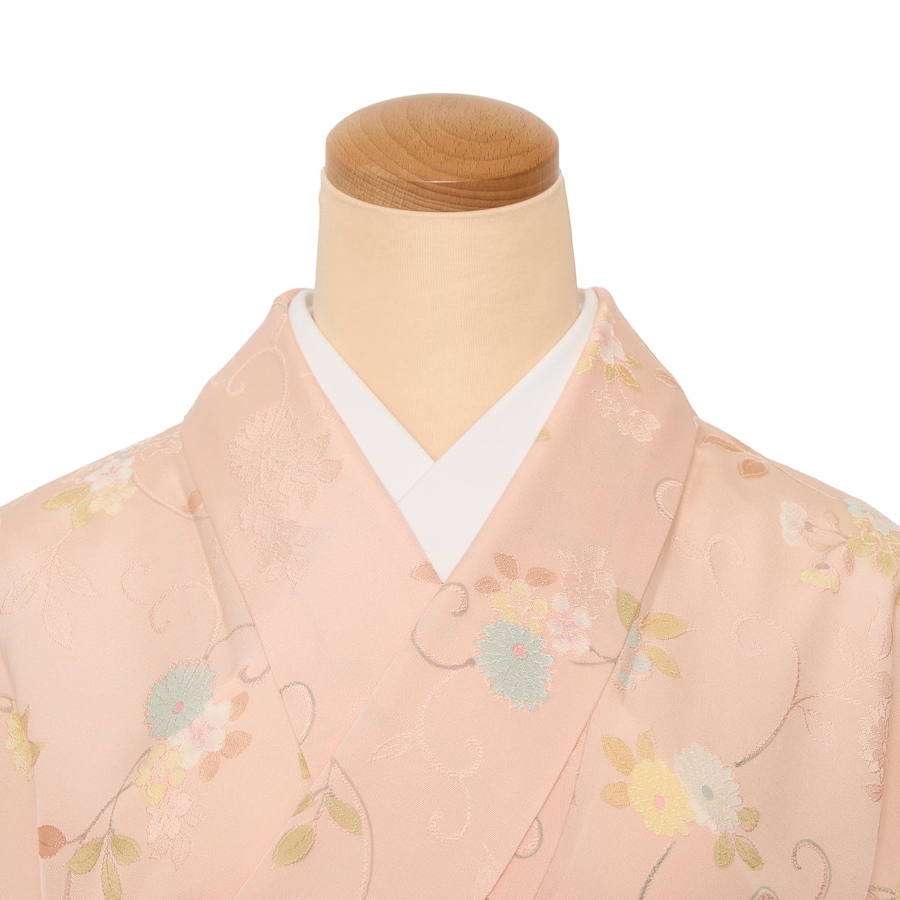 未使用品　単衣小紋　　花模様着物 花唐草の模様 地紋起こし小紋 単衣着物【未着用品】 | かわの屋