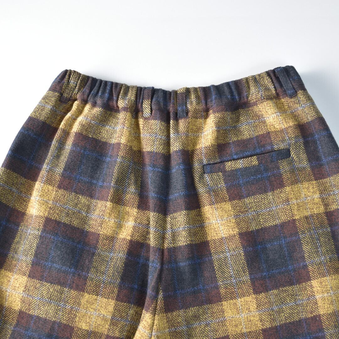 ina イナ ツィーディーコットン・フロントタックパンツ・ブラウンチェック【送料無料】