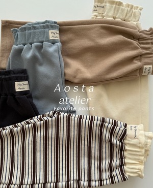【Aosta】Favoriteスウェットパンツ ベージュ 70~110cm