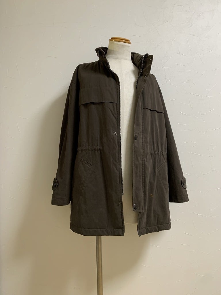 1980~90's Padding Design Micro Suede Stand Collar Coat "Burberrys"
