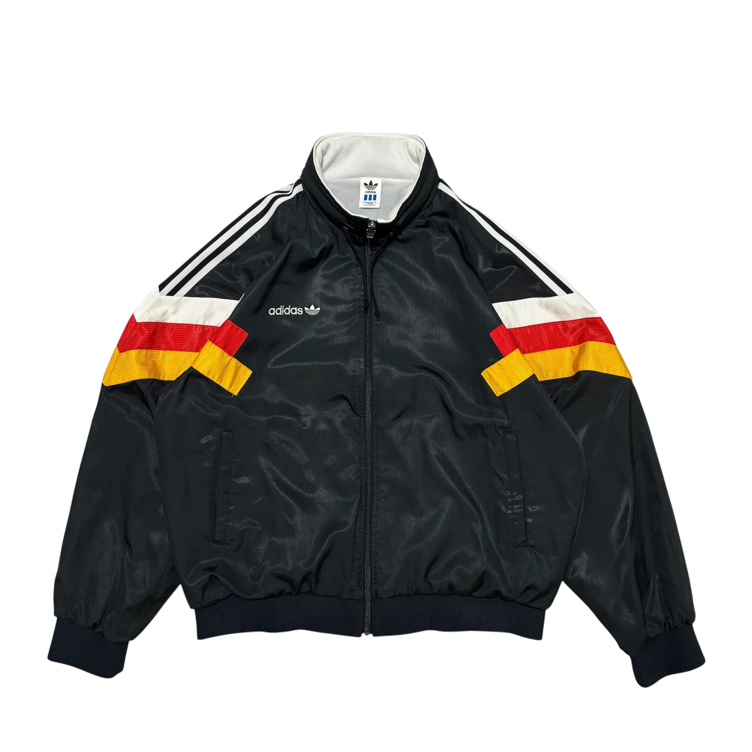 中古 アディダス adidas デサント製 ドイツ代表 ナイロンジャケット クリーニング済み 90s メンズ XOサイズ 実寸 XL