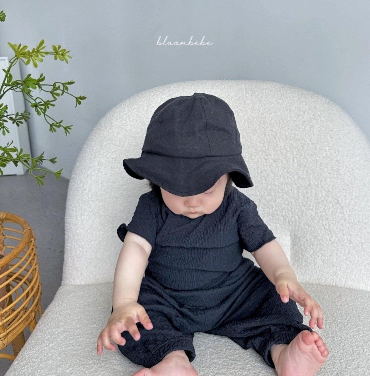 【bloom bebe】ワッシャーコットンドロワーズパンツ クリーム 80〜100cm  240441 - 6