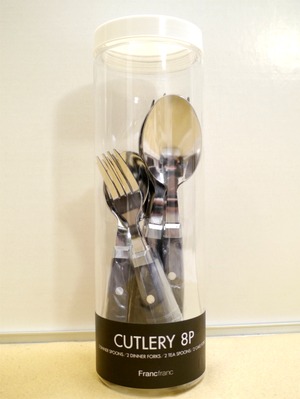 未使用品◆Francfranc フランフラン CUTLERY カトラリー 8P スプーンフォーク 8点セット◆ スタイリッシュなFranfrancのカトラリー8Pセット