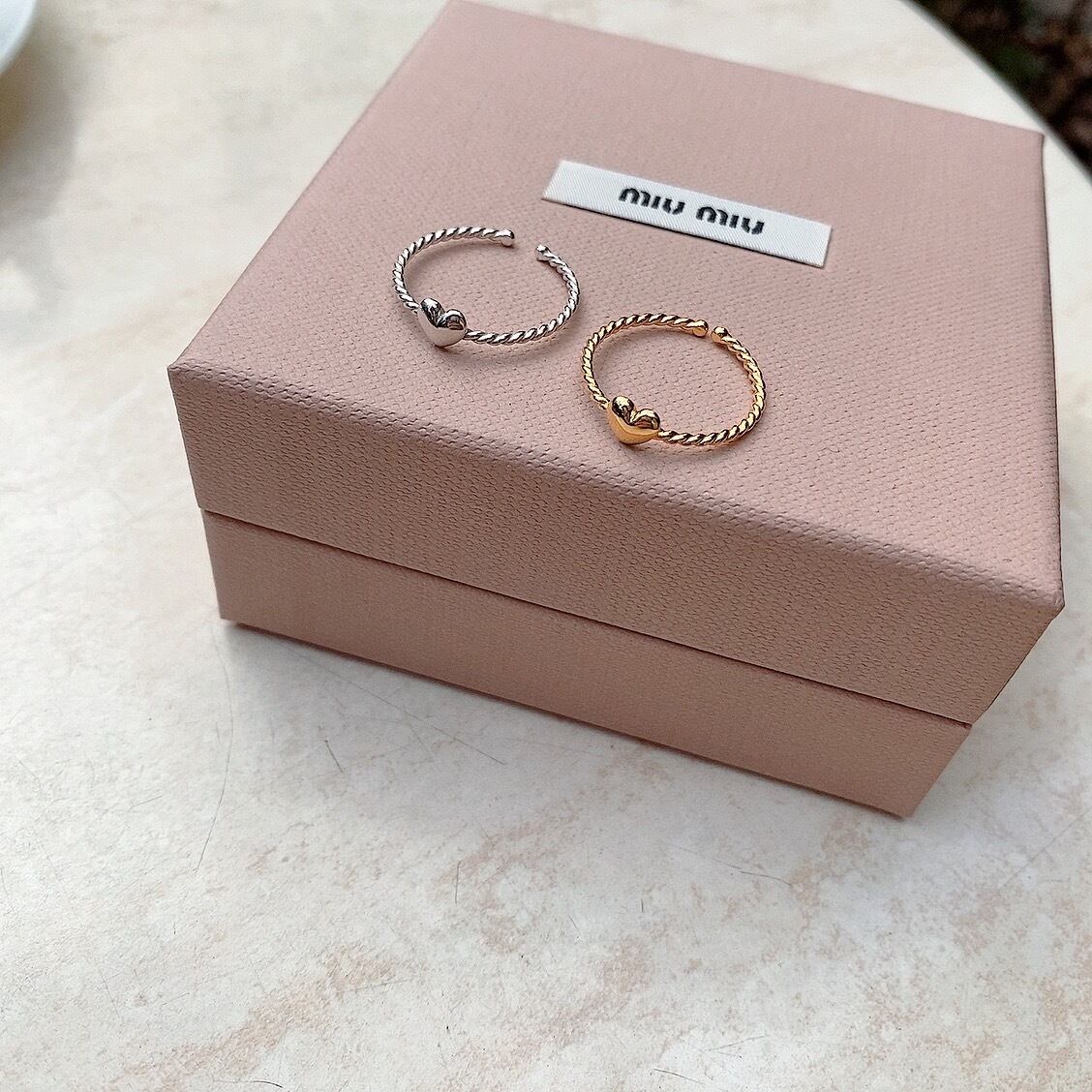 Heart ring/ gold, silver(4月中旬頃発送予定)