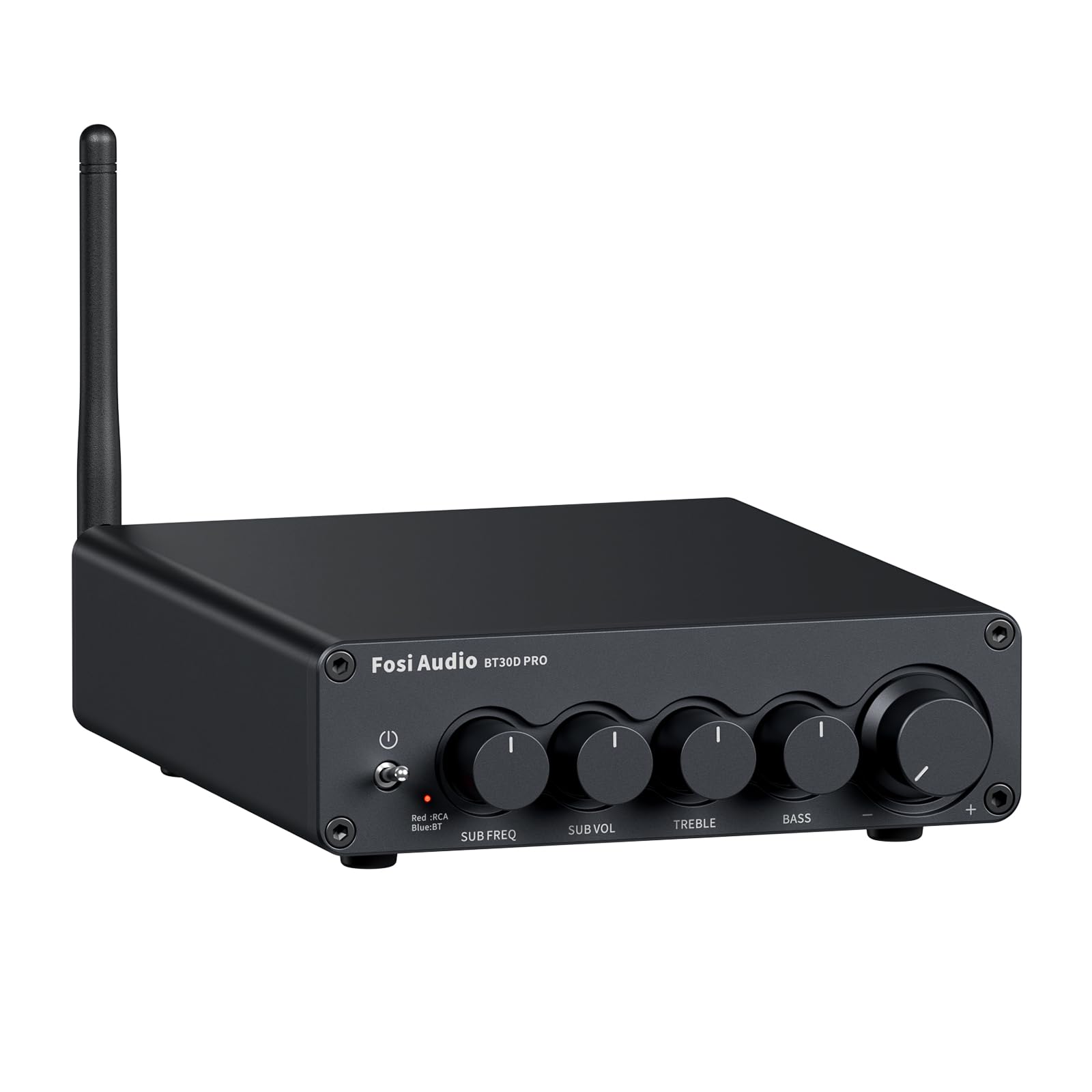 Fosi Audio BT30D PRO Hi-Fi Bluetooth 5.0 パワーアンプ TPA3255 2.1チャンネル ミニクラスD 統合アンプ プリメインアンプ 165Wx2+350W ステレオオーディオアンプ 家庭/屋外/デスクトップ/本棚/スピーカー/サブウーファーに適用 32V/5A電源付き
