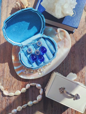 ネックレス単品【OCEAN SURFACE SAPPHIRE BLUE DROP NECKLACE／誕生石シリーズ９月（XX393） 】