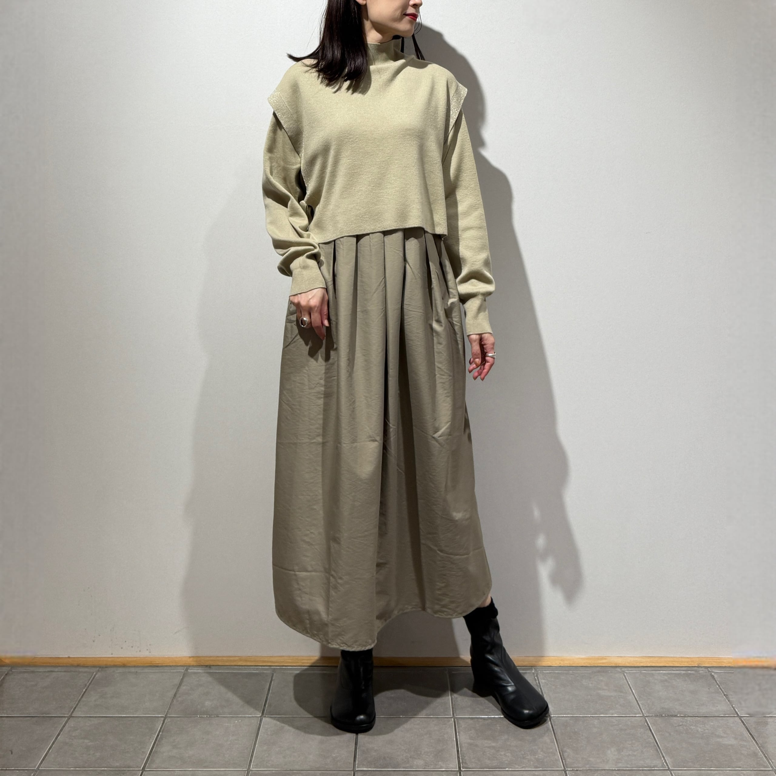 14GスムースラメベストSetワンピース