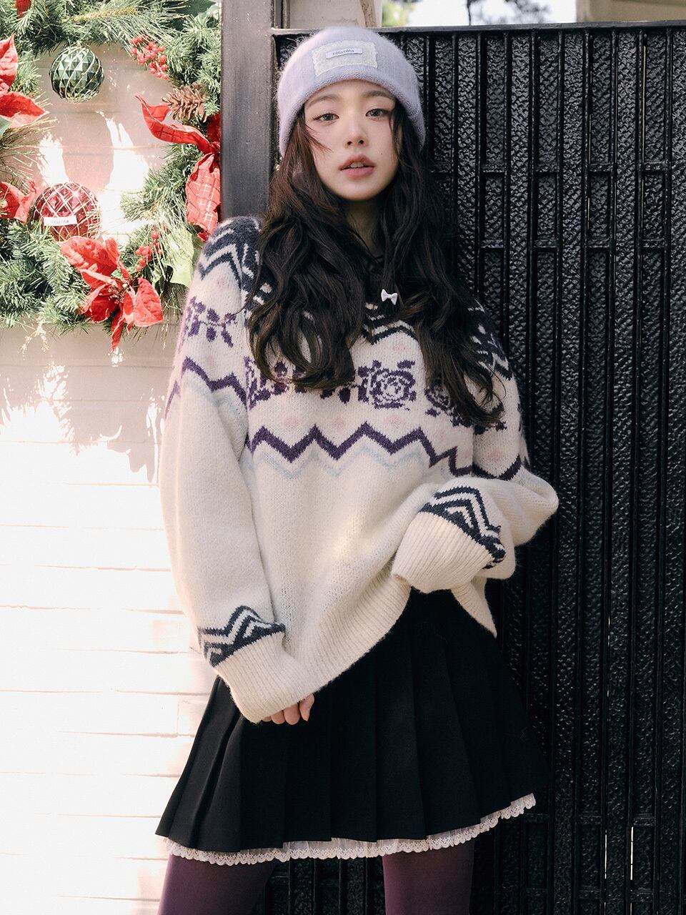 ROLAROLA] NORDIC KNIT PULLOVER IVORY 正規品 韓国ブランド 韓国通販