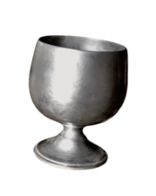 残3 フランス エタン 沈銀色のアイスクリームカップ ピューター  ヴィンテージ