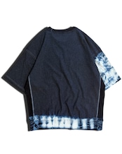 【数量限定】藍染めタイダイスウェットTシャツ 澱み Yodomi