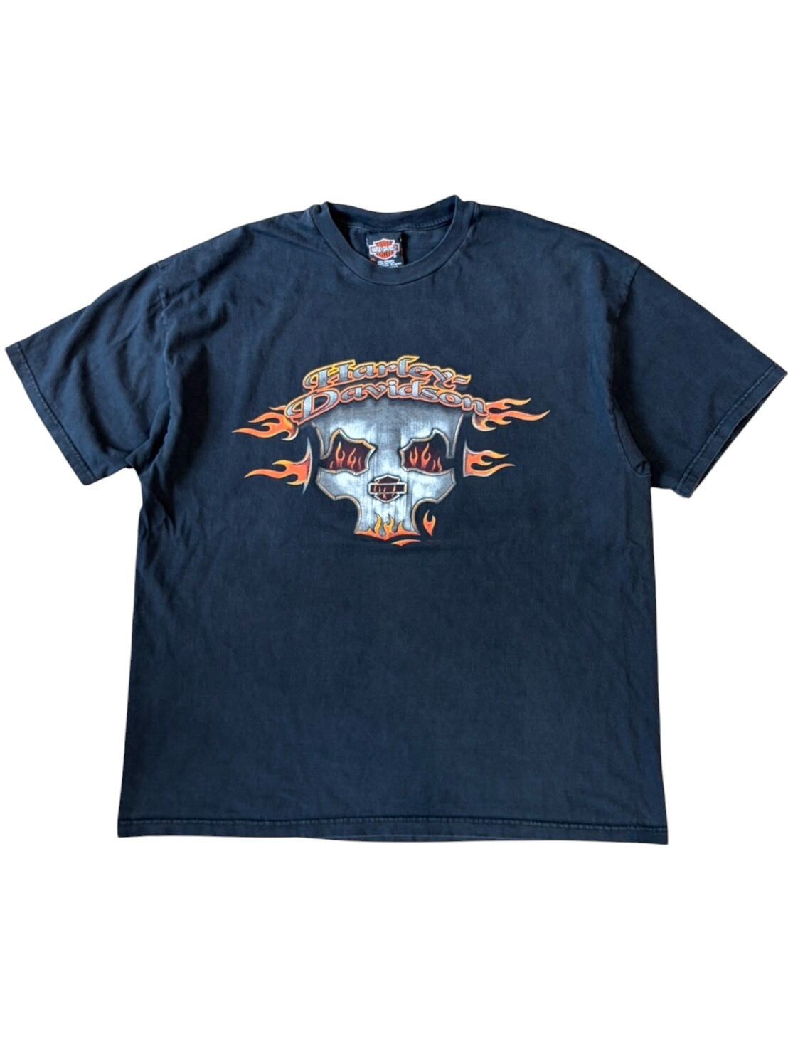 VINTAGE 90S HARLEY DAVIDSON T-SHIRT フレイムパターン M | C H I L L