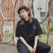 四畳半帝国半袖　黒×水色