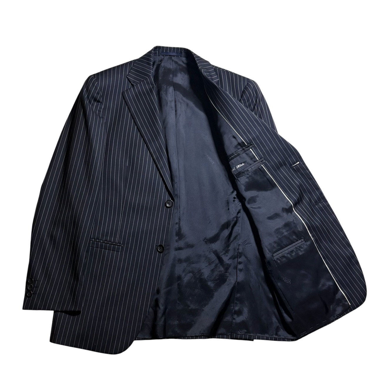 VERSACE COLLECTION stripe wool suits set-up