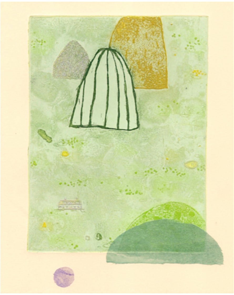 岡田まりゑ　happiness 銅版画 美術品・アンティーク・コレクション 岡田まりゑ happiness 銅版画