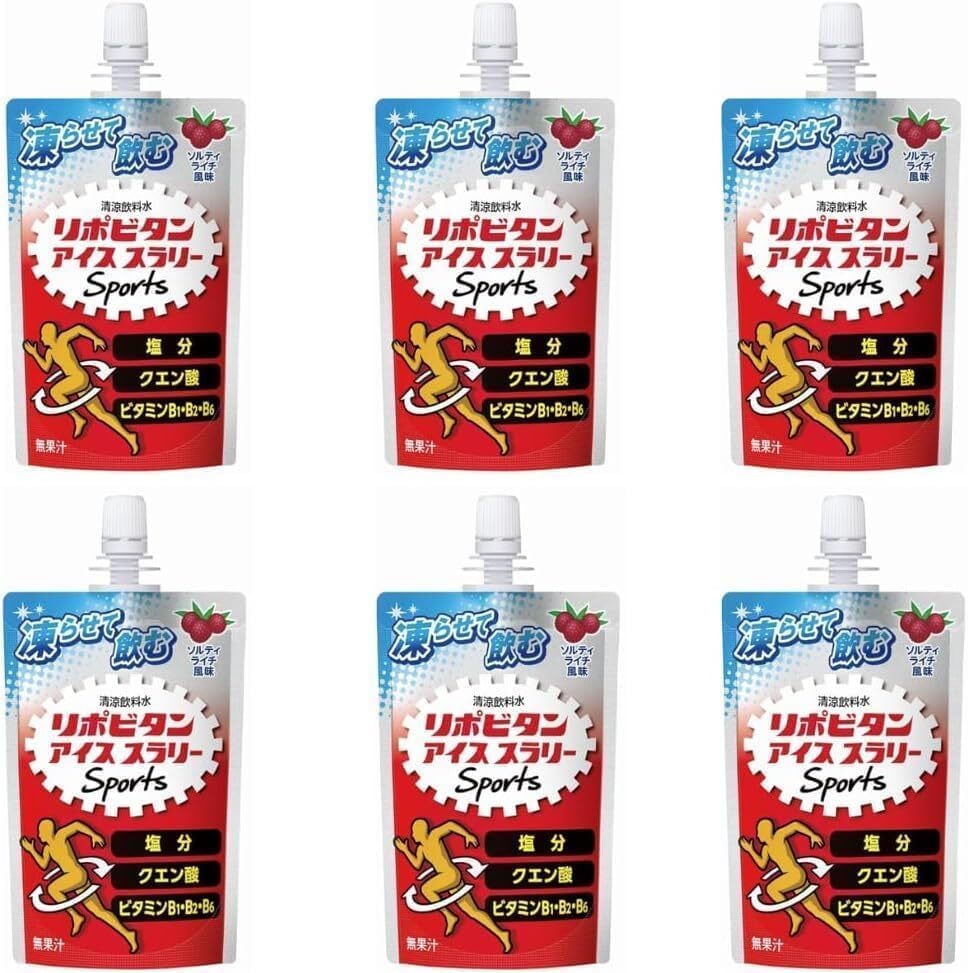 リポビタン アイススラリー Sports 120g ×6 熱中症対策 熱中症予防 栄養補給 (ソルティライチ風味×6)