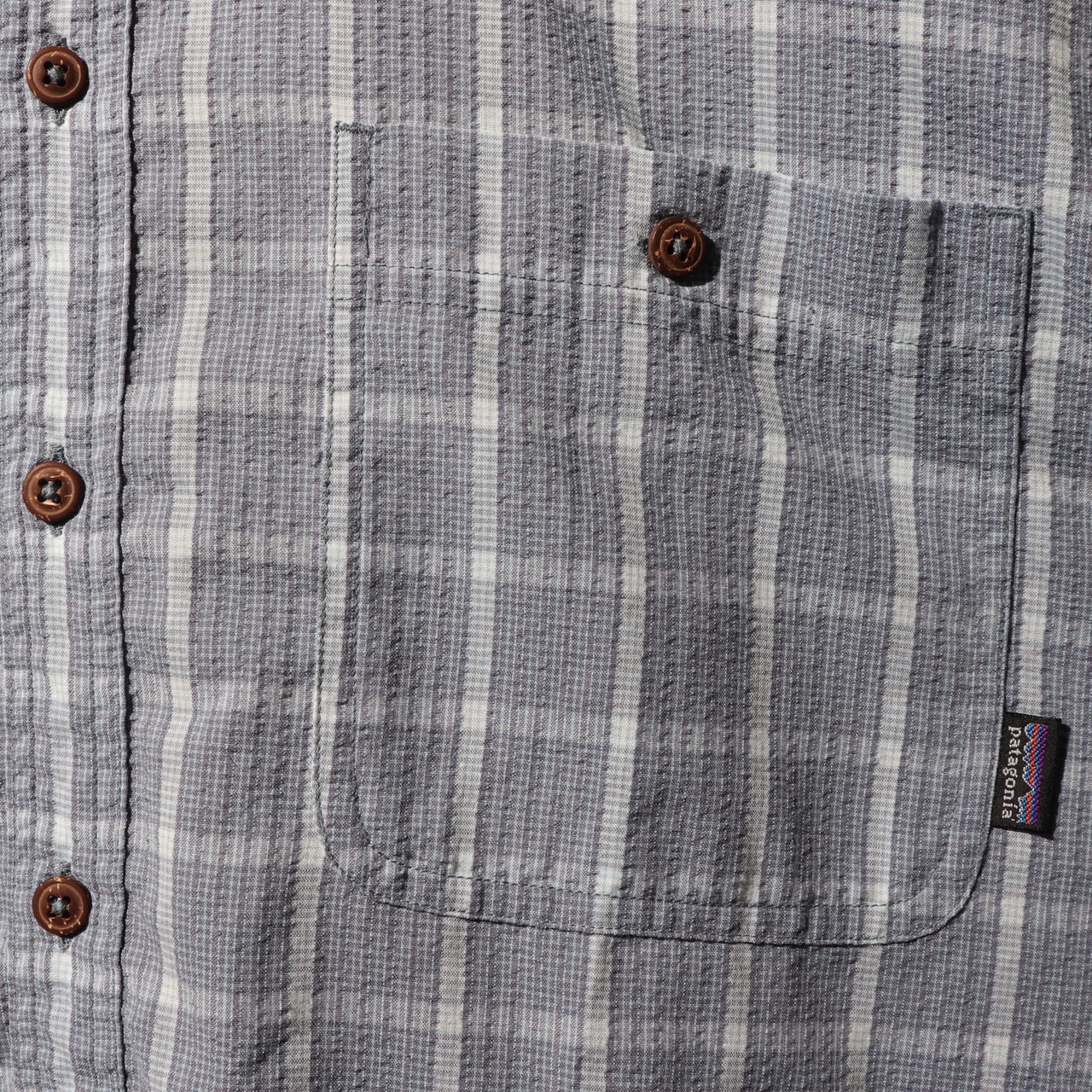 美品 M 00年 青 パッカーウェアシャツ Patagonia パタゴニア puckerware shirt ブルー チェック