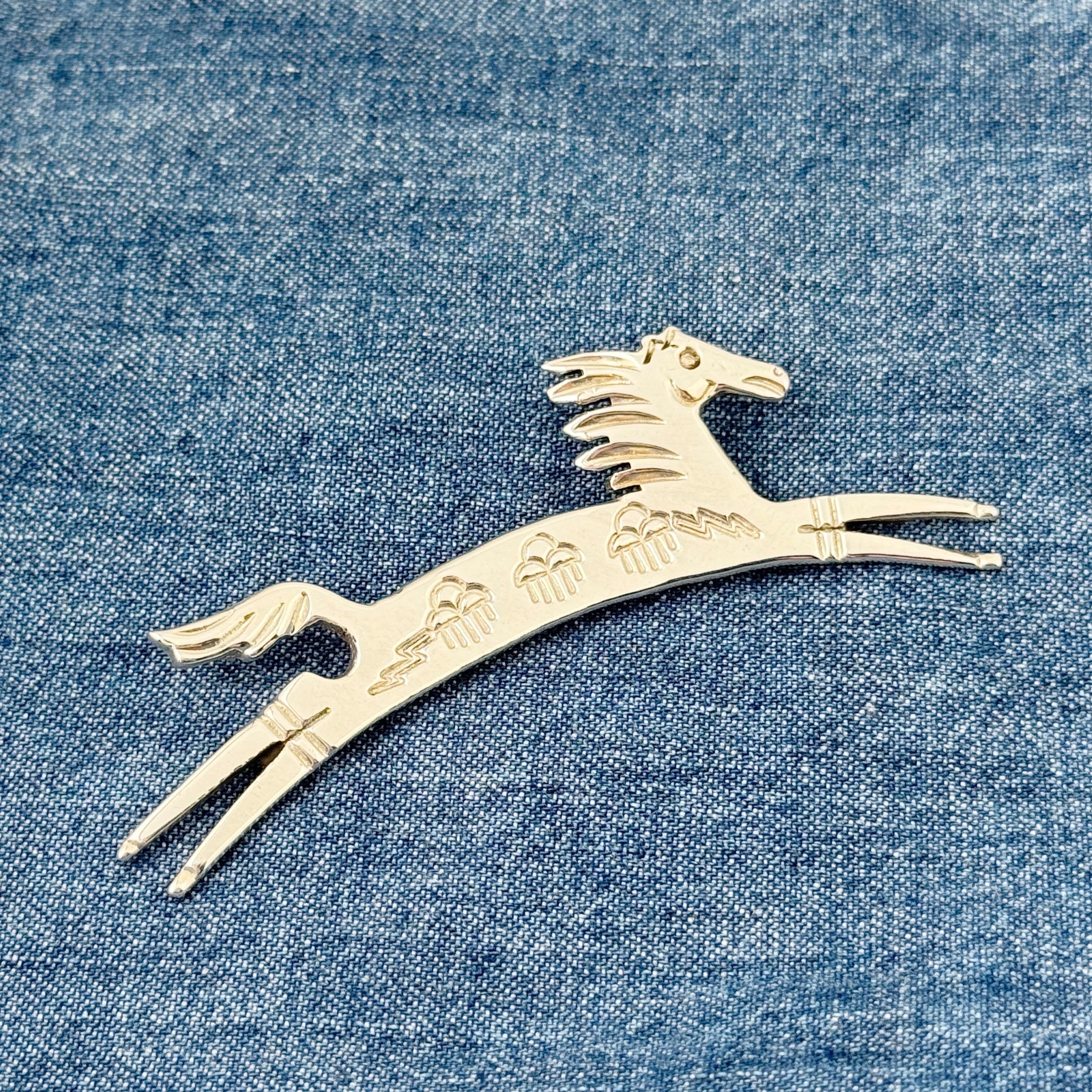 Navajo L.gerry作 ブローチ馬モチーフSterlingSilver ☆navajo☆silverブローチ | F2.8Leather
